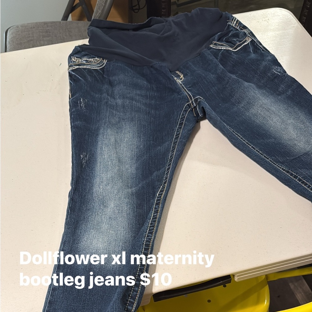 Wallflower Blue Maternity Bootleg Jeans